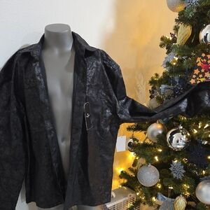 Men's Sleek Black Shirt Jacket